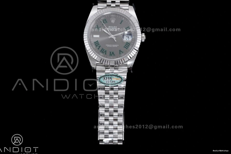 SS 41 Edition Green 904L on Steel Dial Clean SH 657 Datejust Bracelet Roman 1:1 Best Durable Gray SS 1029